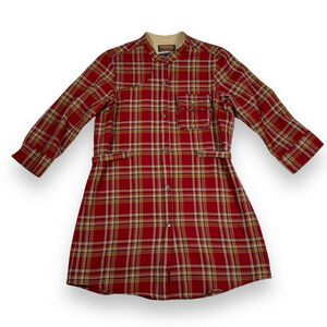 Vintage Pendleton Padded Shooting Dress Womens Medium Portland Hunting Red Plaid